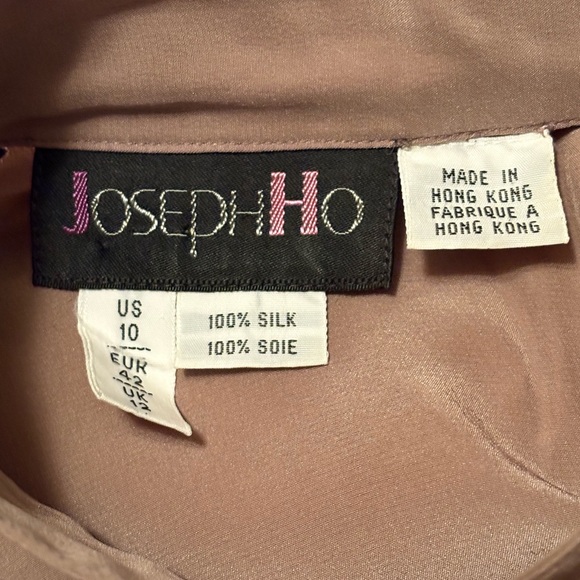 Vintage Joseph Ho 100% Silk Blouse Embellished Western Boho Top Women’s Size 10 - Picture 11 of 15
